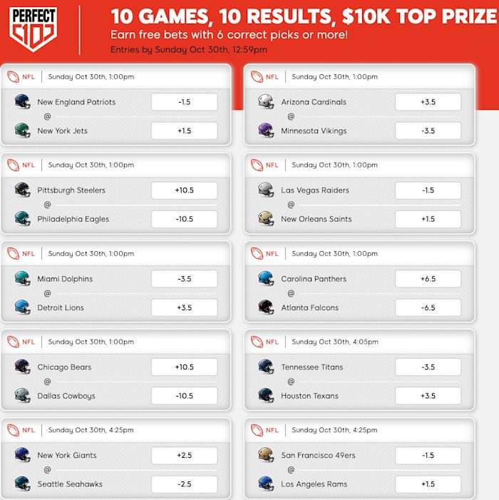 Enter SI Sportsbook’s Free Perfect 10 Contest for a Shot at $10,000!